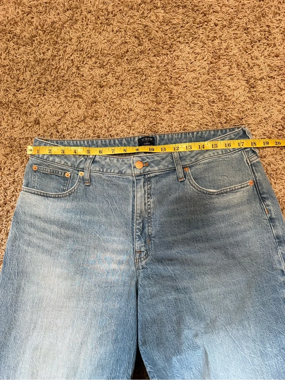 J. Crew Curvy Wide Leg Crop Denim Jeans Womens size 32